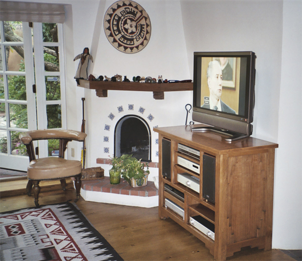 Ingalls Installed Entertainment Center front and side view